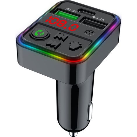 Auto-MP3-Bluetooth-Player C14/C15 mit Ambientebeleuchtung, PD/QC3.0-Schnellladefunktion, Bluetooth-Freisprecheinrichtung und FM-Transmitter (1/3)