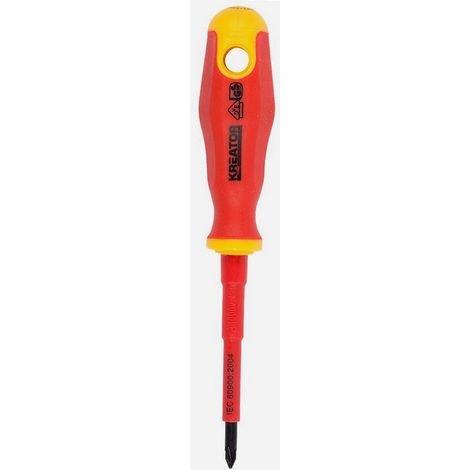 Tournevis cruciforme certifié VDE Kreator PZ1 x 80 mm