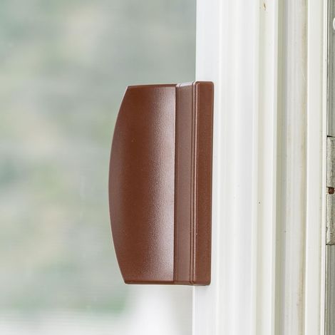 Poignée de porte à tirer, en brun RAL 9077, plastique ASA, pour porte de terrasse, porte de balcon, porte coulissante, jusqu'à 70 mm de distance entre les trous, 25 mm de hauteur (1/5)