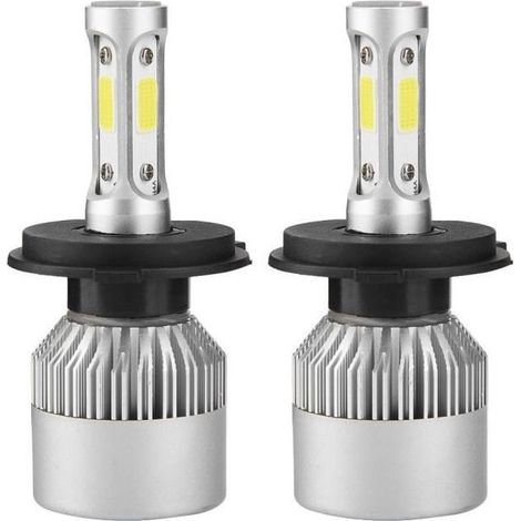 Zerone phare LED H4 2pcs H4 LED 36W 8000LM phare voiture Hi / Lo faisceau ampoules automatiques 6000K (blanc)-Ywey (1/5)