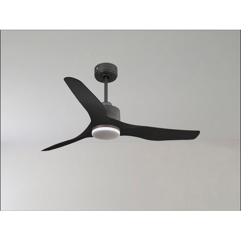 Modulo de KlassFan - Ventilateur de plafond avec Lumière Led Dimmable noir/bois foncé idéal de 25 à 40 m KLDC1P5DW166L2Bki (1/5)