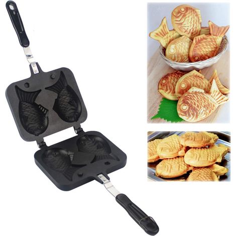 Moule à gâteaux, gaufres et pains, machine en alliage d'aluminium antiadhésif, pour la cuisson de gâteaux et de gaufres (poisson) - AquaForge (1/5)