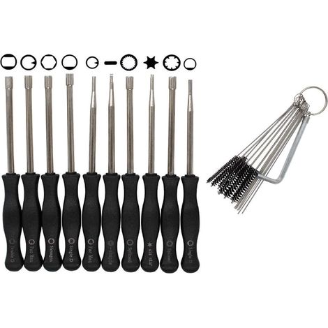 10-piece carburetor tool set with adjustable lever and brush--DTEKGAZ