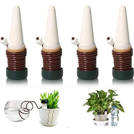 Kit d'irrigation goutte à goutte à 4 bouteilles, arrosage automatique des plantes, adapté aux plantes d'intérieur et d'extérieur (1/4)