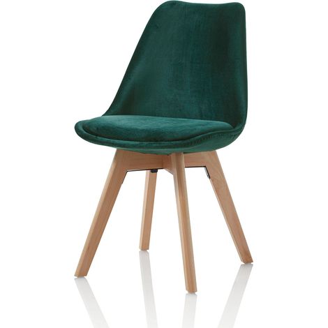 Set de 4 Chaises LAYLA vert émeraude (1/5)