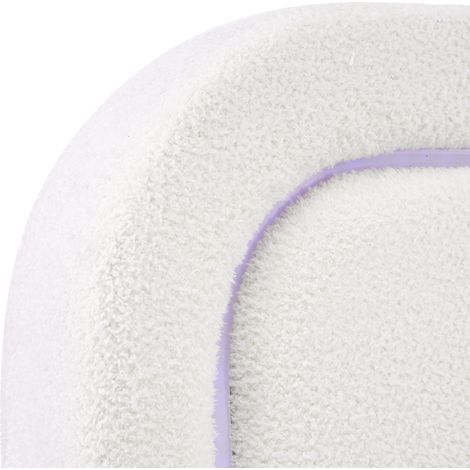 Lit avec fonction de charge USB Typ C, éclairage LED, et 4 tiroirs. Lit double, avec matelas de 160x200 cm. Structure du lit réglable en hauteur. Oreillers en bois. Couleur : blanc Sherp (sans matelas (1/5)