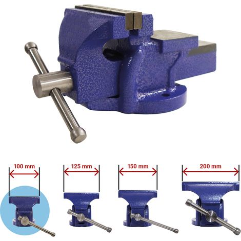 Bituxx Schraubstock Handschraubstock Werkbank Werkstatt 100 mm mit Amboss