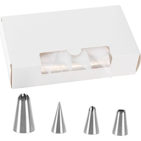 Sachet à douille jetable 12 po, 50 pièces, en PE épaissi pour pâtisserie et cuisine domestique, avec embouts inclus (1/5)
