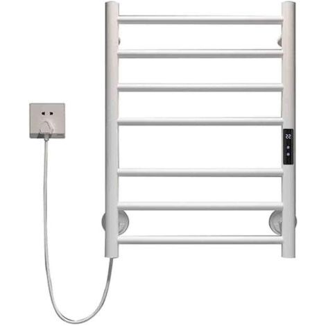 Sèche-serviettes électrique, sèche-serviettes 7 barres, sèche-serviettes mural intelligent pour salle de bain avec chauffage électrique et température constante (1/5)