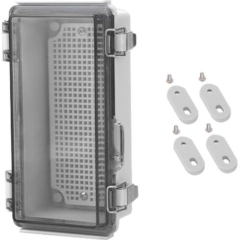 Boîte de distribution étanche - Boîtier électrique en plastique - Boîte de distribution pliable pour jardins, terrasses et chantiers de construction (M, transparent) (1/5)
