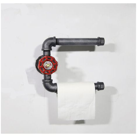 Porte-essuie-tout créatif rétro industriel en tuyau d'eau personnalisable-AquaForge (1/4)