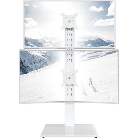 Monitorständer Dual Vertikal Stapel Drehbar 13 34 Zoll white (1/5)