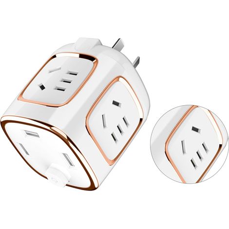 Yadiao Steckdosenleiste mit USB-Anschluss, multifunktionaler USB-Konverter für Zuhause, flacher USB-Konverter (1/5)