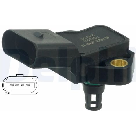 Capteur, pression du tuyau d'admission Delphi Technologies PS10160 AUDI