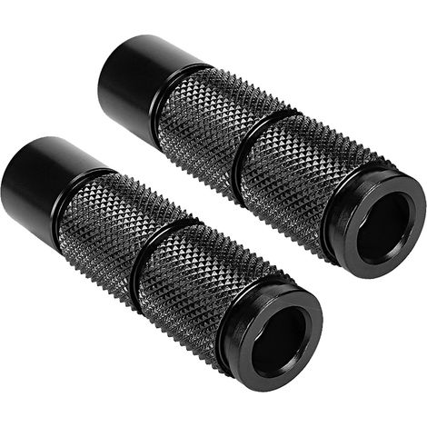Paire de repose-pieds ronds en alliage d'aluminium pour moto, accessoire de personnalisation, pédales de pied bleues (1/3)