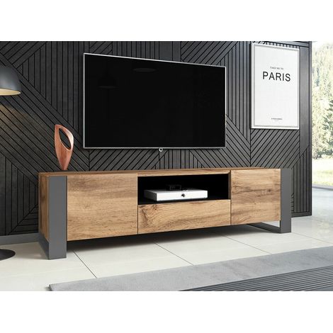 Meuble TV 180x48x44 cm Wotan WOODY meuble Hi-fi luxueux sideboeard commode sur pied (1/4)