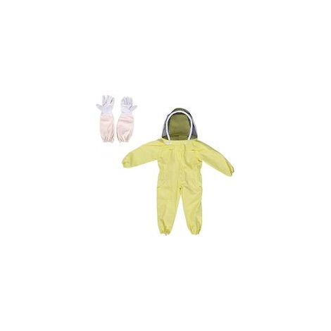 Bee Suit Costumes d'abeille Enfant Costume d'apiculture avec Gants - Équipement de Protection pour l'apiculture Combinaison de Protection pour l'apiculture Apiculture H476