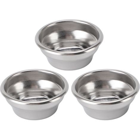 3 cestelli portafiltro in acciaio inox da 54 mm, compatibili con maniglie per macchine da caffè da 54 mm. (1/5)