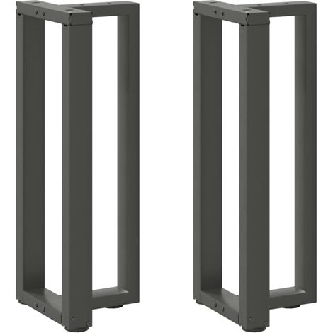 Konsolentischbeine T-Form 2Stk. Anthrazit 38x25x(72-73)cm Stahl