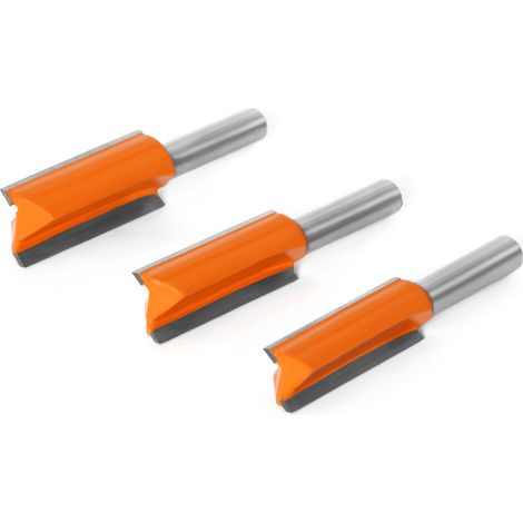 3Pcs 8mm Queue Fraises de Fraisage extra longues, Fraise à Bois Fraise Extra-longue Fraise droite à bout (1/5)