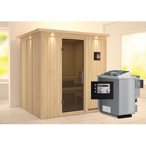 Sodin Front ,9kW Bio.Strg graphitfarb. Ganzglastür u. DK