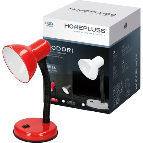 Flexo sobremesa Hodori E27 Rojo (1/4)