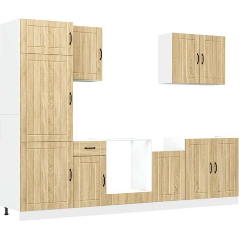 Maison Exclusive - Mueble cocina Lucca roble sonoma 7 pzas madera