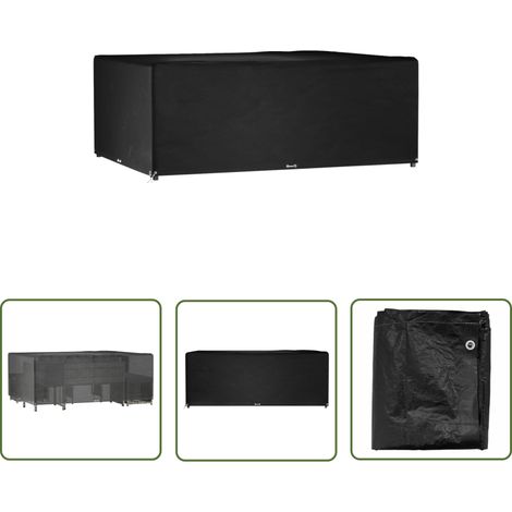 The Living Store Housse de salon de jardin 16 œillets 300x250x90cm rectangulaire - Housses De Meubles D'extérieur - Housse De Jardin - Protection Mobilier Extérieur - Housse Rotin - Housse Anti Uv (1/5)