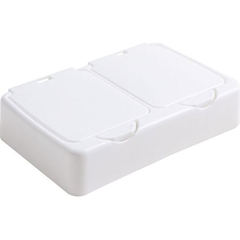Planche à découperBoîte de Rangement de Bureau, Petite boîte de Rangement en Plastique Blanc avec couvercles pour Ranger de Petits Objets, Perles, Bouchons d'oreille, Bijoux au Bureau à Domici