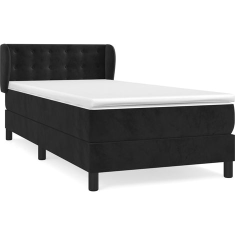 Maison Exclusive - Boxspringbett mit Matratze Schwarz 80x200 cm S