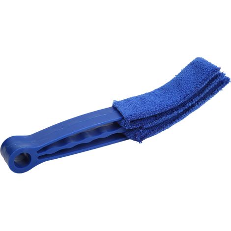 Chiffon microfibre dépoussiérant multifonction pour voiture, aérateur, fenêtres, stores, volets, ventilateur, bleu (1/5)