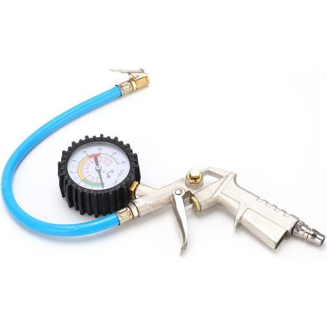 Dégonfleur de pneu avec manomètre 0220PSI 16Bar Mandrin à air universel pour voitures camions motos