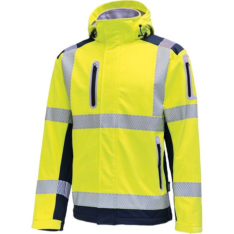 Vizwell Warnschutz-Softshelljacke VW177T Gr. 2XL gelb