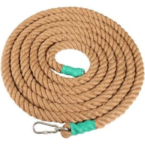 Corde à Grimper avec Mousqueton , Corde de Bataille Power Training - Corde pour l'Entraînement Musculaire, Formation de Force-30mm3m (1/4)