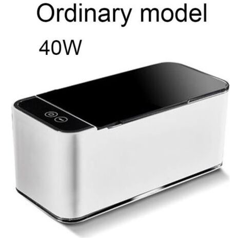 Nettoyeur à Ultrasons Argent 40W Réservoir De Nettoyage à Ondes Ultrasoniques Machine à Laver Pour Lunettes Bijoux Montre Dentier (1/4)