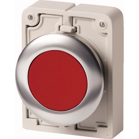 Bouton poussoir 30mm flush a rappel rouge sans inscription EATON M30C-FD-R