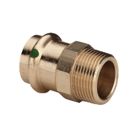 Viega – Raccord droit laiton à sertir femelle – mâle fixe à visser 15x21 – filetage plomberie pour installations sanitaires