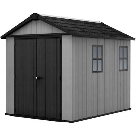 Keter 273219 Newton Plus Casetta da Giardino in Resina 5,2 m² 230x287x246 cm resistenza neve 150 Kg-m² colore Grigio (1/5)