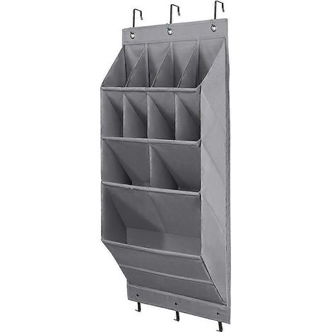 Over-the-door shoe rack with extra deep pockets, wall-mounted, suitable for closets and narrow doors