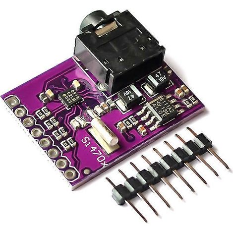 Carte d'évaluation de tuner FM Si4703, module de traitement de données de diffusion radio numérique pour AVR, ARM et PIC avec broches - JBMEDIA (1/4)