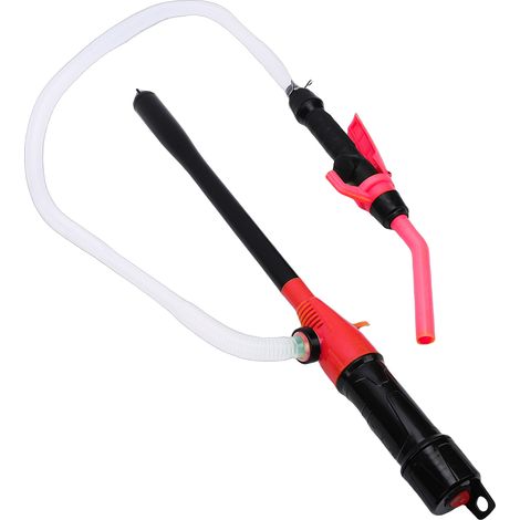 Pompe à siphon transvasement portable sur piles pour carburant diesel eau 2.2 GPM débit réglable multi-usages avec filtre rouge (1/5)