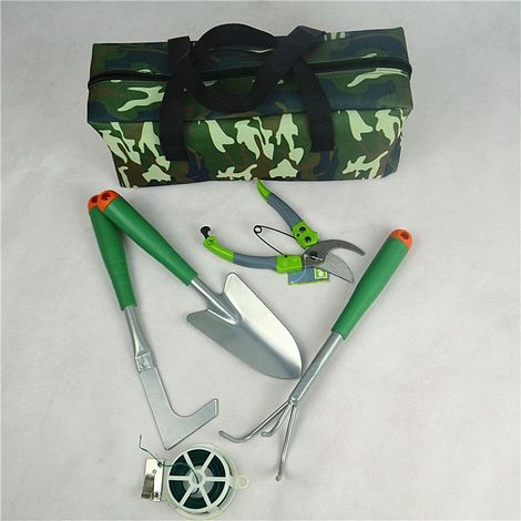 Outils de Jardinage, Lot de 6 Kit Jardinage,Ensemble D'outils De Jardin avec Sac de RangementGants de Jardinage extérieur Cadeaux de jardinage pour femmes et hommes A (1/4)