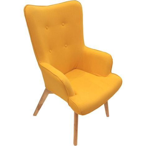 Fauteuil Design "Helsinki" 100cm Jaune (1/5)