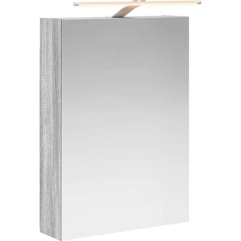 Maison Exclusive - Mobiletto per specchio da bagno Grigio Sonoma 50 x 14,5 x 70 cm