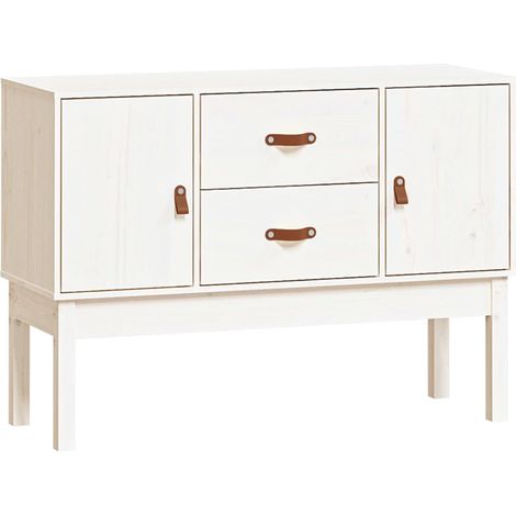 Credenza cassettiera cassettiera mobile contenitore organizer cucina soggiorno soggiorno 110 x 40 x 78 cm legno massello di pino bianco 020030200