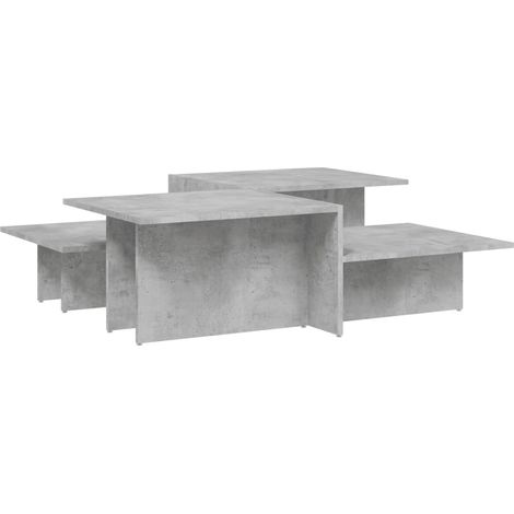 Maison Exclusive - Couchtische 2 Stk. Betongrau Holzwerkstoff