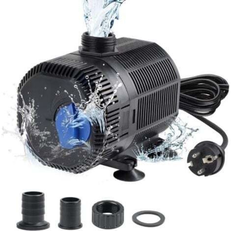 Pond Pump, 2300L/H Filtration Pump, Outdoor Water Pump, Fountain Pump with 35W Filter, Submersible Aquarium Pump with 10M Cable & 2 Nozzles, Pump for Fish Ponds, Filters, Gardens, and Swimming Pools (1/4)