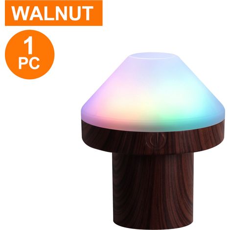 Lampe LED en forme de champignon, lampe de table en forme de bouteille de vin, modèle rechargeable, bouchon à vin, lampe d'ambiance, (marron) (1/5)