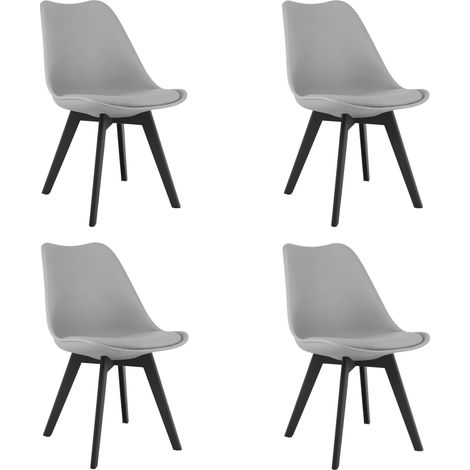 MARK Stuhl - graue/schwarze Beine x 4 (1/5)