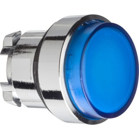 Tête de bouton-poussoir Schneider Electric Bleu, Retour par ressort, Ø découpe 22mm, Harmony XB4 ( Prix pour 1 ) (1/3)